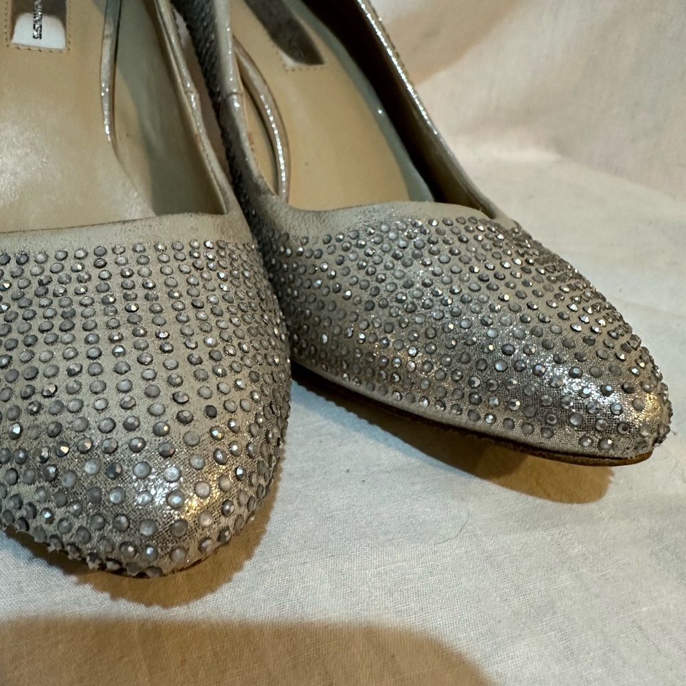 Woman’s Silver Rhinestone Heels - Picture 4 of 7